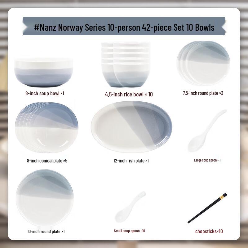 Moode Lanka Nancy Norway 18-Piece Ceramic Dinnerware Set