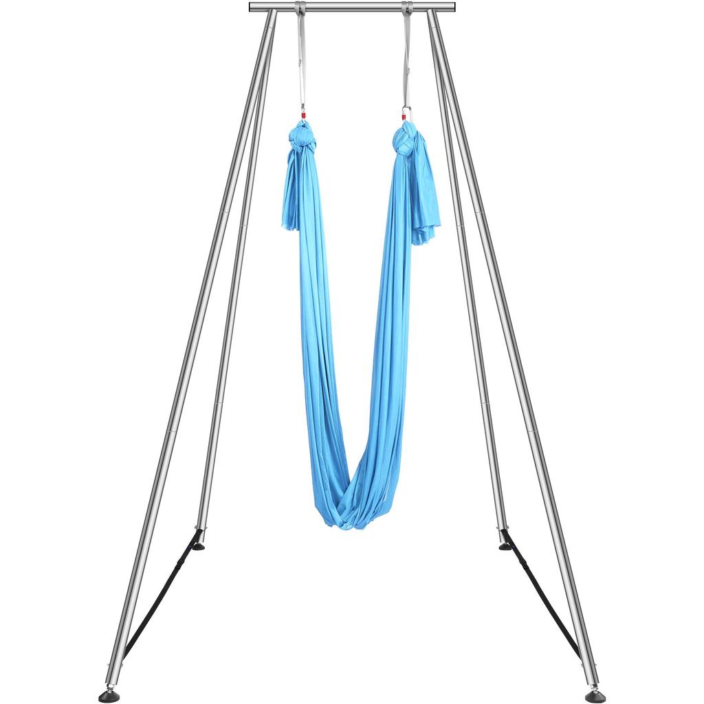 VEVOR Aerial Yoga Frame & Yoga Hammock, 9.67 Ft Height Professional Yoga Swing Stand Comes with 13.1 Yards Aerial Hammock