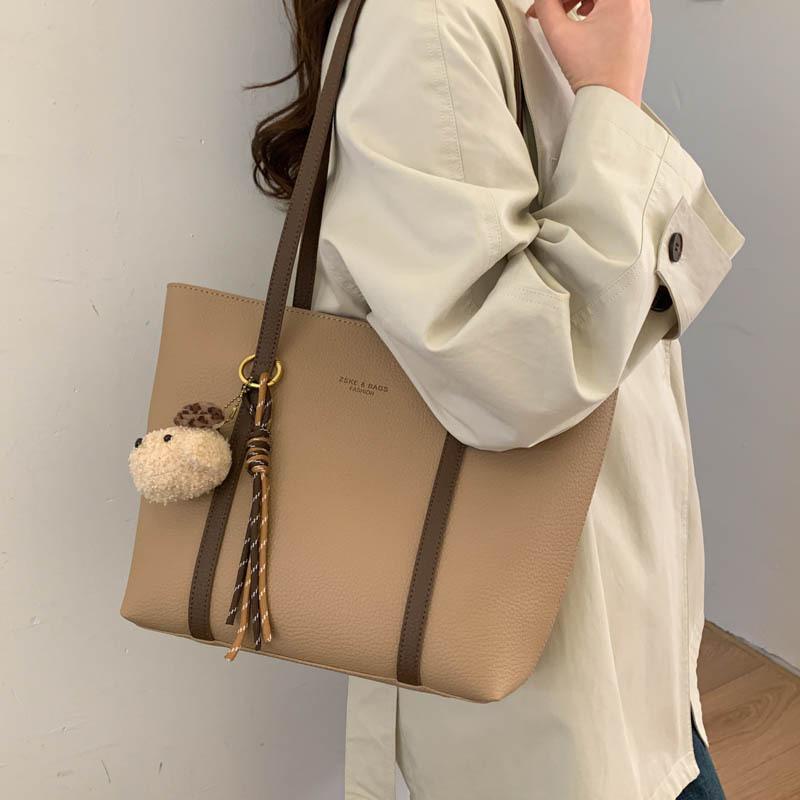 Simple casual work commuter tote bag 2025 new Korean version ins versatile high-end temperament women's shoulder bag