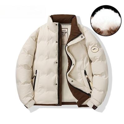 Stehkragen Daunenjacke Herren Winter Locker Verdickt Weiße Entendaunen Lässiger Übermantel Mantel Gegen die Kälte Mode Lässige Jacke