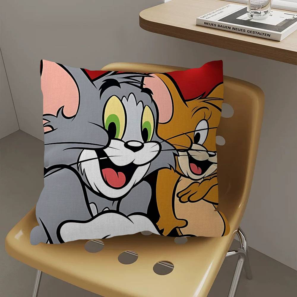 J-Jerrys T-Toms Anime Pillowcase toon Gift Cushion Cover Bedroom Home Sofa Chair Seat Decor pillow case