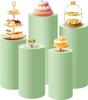 1-5Pcs Cylinder Stand Covers Spandex Pedestal Stand Covers For Party Wedding or Baby Shower Event Decor (only cloth covers)