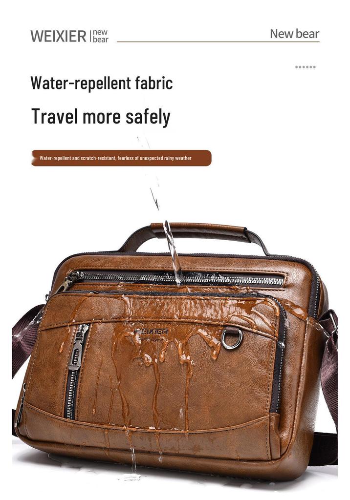 Men's Large Capacity Business Casual Commuter Crossbody Bag
