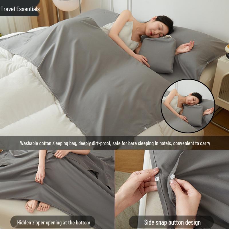 Portable Travel Sleeping Bag & Bed Sheet Set - 3-Piece Duvet Cover for Outdoor and Business Trips