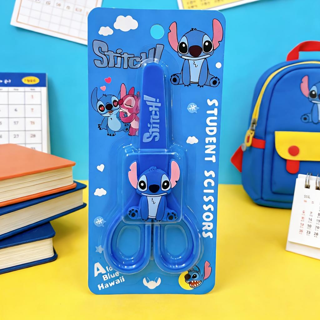 Disney Stitch Creative Scissors with Case Safety Paper Knife, Holiday Gift, Stitch Mini Scissors with Case