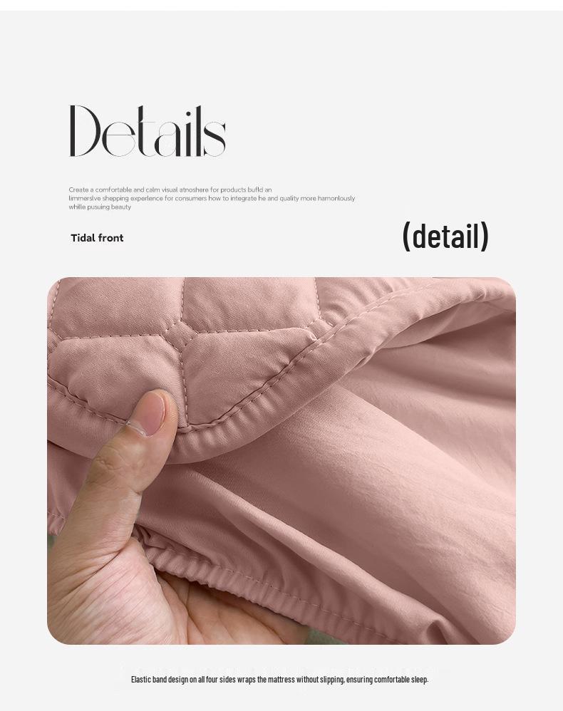 Düz Renk Kapitone Fitted Çarşaf: Toz Geçirmez, Leke Tutmaz, Yıkanabilir Yatak Koruyucu
