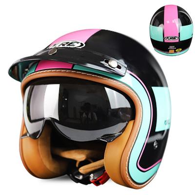 Motorcycle Helmet Four Seasons Capacete De Moto Scooter Helmet ECE DOT Approved Open Face Helmet Retro Casco Moto Cycling Helmet