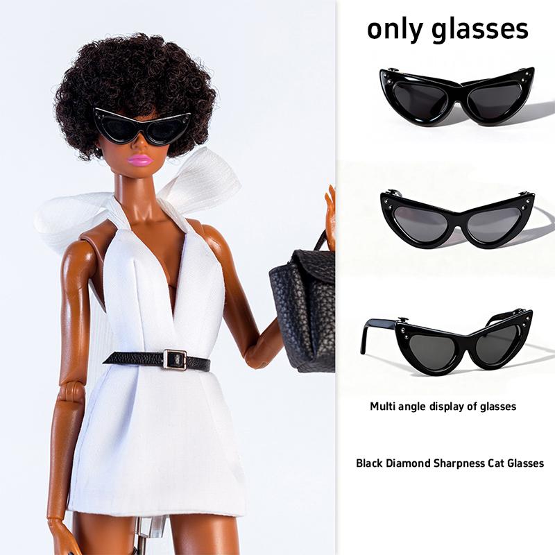 Original Design Fashion Futuristic Earring Necklace 30Cm Supermodel Doll Jewellery Accessories Sunset Amber Glasses For 1/6 Doll