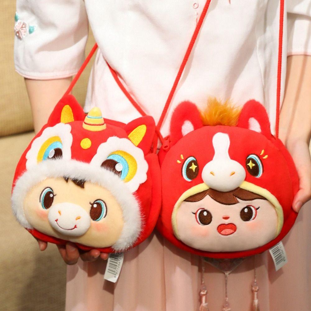 Red Packet Horse Year Money Bag Lucky Horse Lucky Horse Plush Bag  Chinese New Year