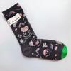 French Artistic Oil Painting Series: Colorful Trendy Mid-Calf Cotton Socks for Women