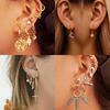 Fashion Moon Asymmetric Earrings for Woman Trendy Geometric Pendant Dangle Female Jewelry
