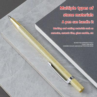 2Pcs Diamond Glass Steel Alloy Marking Pen Carbide Nib Separation Carbide Scriber Marker Marking Needle Stylus Pen