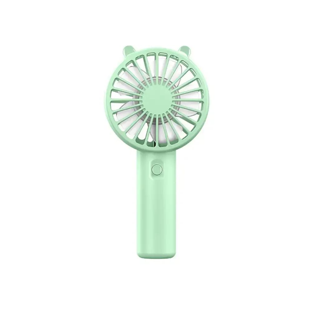 

Handheld Fan Portable Small Cooling Fan USB Rechargeable Eyelash Silent Cooler Handheld Fan Mini USB Charging Desk Portable зелений