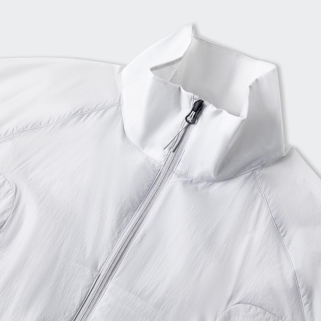 Adidas FOS Series Future Style Woven Jacket Fashion Simple Loose Versatile Stand Collar Jacket Women Jacket Light-Gray JM4273