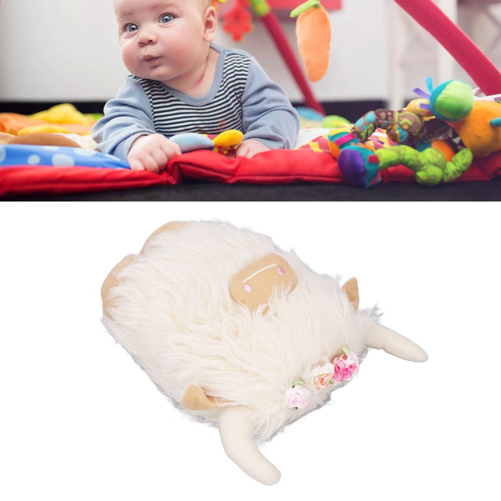 Highland Cow Plush Doll Simulation Soft Stuffed Faceless Cattle Toy for Home Decoration