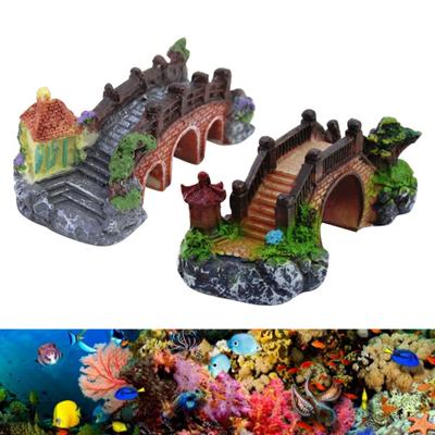 Landscaping Rockery Bridge Fish Tank Home Decoration Three Eye Bridge Miniature Aquarium Decoration Doll Bridge Simulation