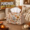 1pc Cafe Autumn Tissue Box - Harvest Napkin Dispenser, Available In Durable Polyester, Decorated with Teapot Coffee Cup Bee Maple Leaf, Suitable for L