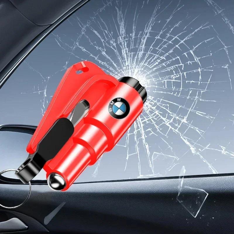X5 B4 2025 Hot 2-in-1 Car Safety Hammer Auto Emergency Glass Window Breaker Car Tool For BMW 320i 325i 320Li 325Li 330Li X7 X3 X