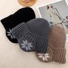 New Outdoor Women Men Winter Knitted Hat Plush Warm Peaked Cap Earmuff Fashion Faux Fur Lined Bomber Hats Cycling Ear Protection