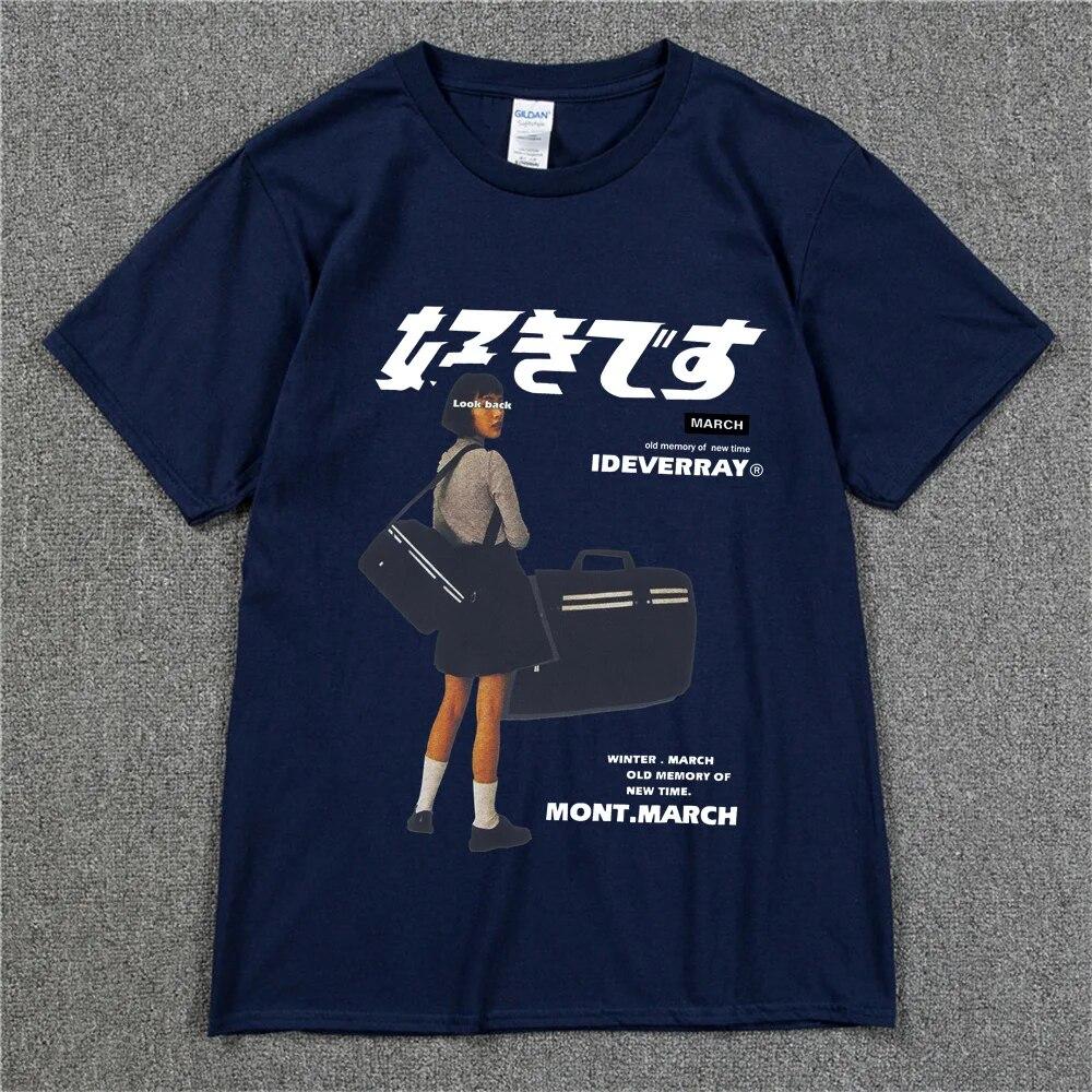 Hip Hop Streetwear Harajuku T Shirt Mädchen Japanische Kanji Drucken T-shirt 2022 Unisex Sommer Kurzarm T-Shirt Baumwolle Lose Tops tees