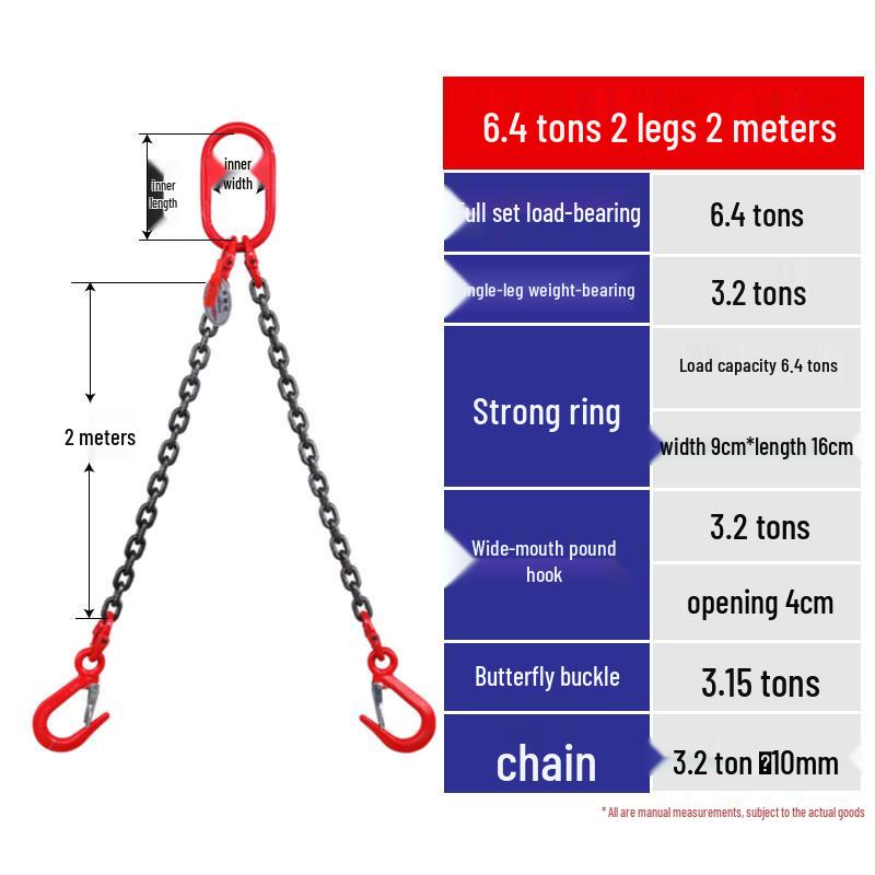 Crane Hook with Chain Sling & Ring for Rigging and Lifting
