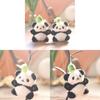 Pullout Little Panda Plush Keychain With Detachable Bamboo For Kids And Collectors
