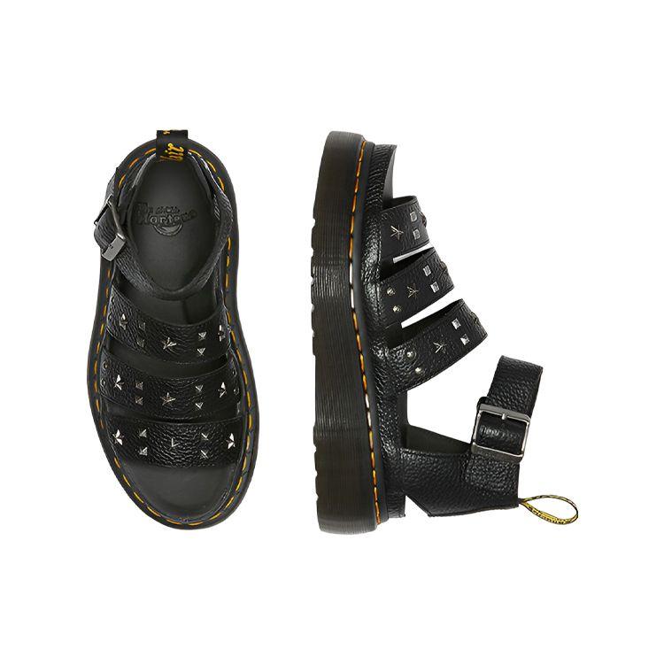 Dr. Martens Clarissa II Quad Punk Style Thick Sole Roman Fashion Sandals Women Sandals Black 27572001