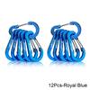 6 Pieces 12 Pieces Outside Camping Multi-tool Carabiner Steel Small Carabiner Clip Fishing Accessories High Quality Practical Daily Use