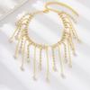 Women's fashionable, lightweight and luxurious tassel ankle chain accessories, designed with geometric tassel accessories