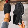 Women's Winter Furry Slip-Resistant Platform Sneakers/Boots - Thick Platform Height Increase