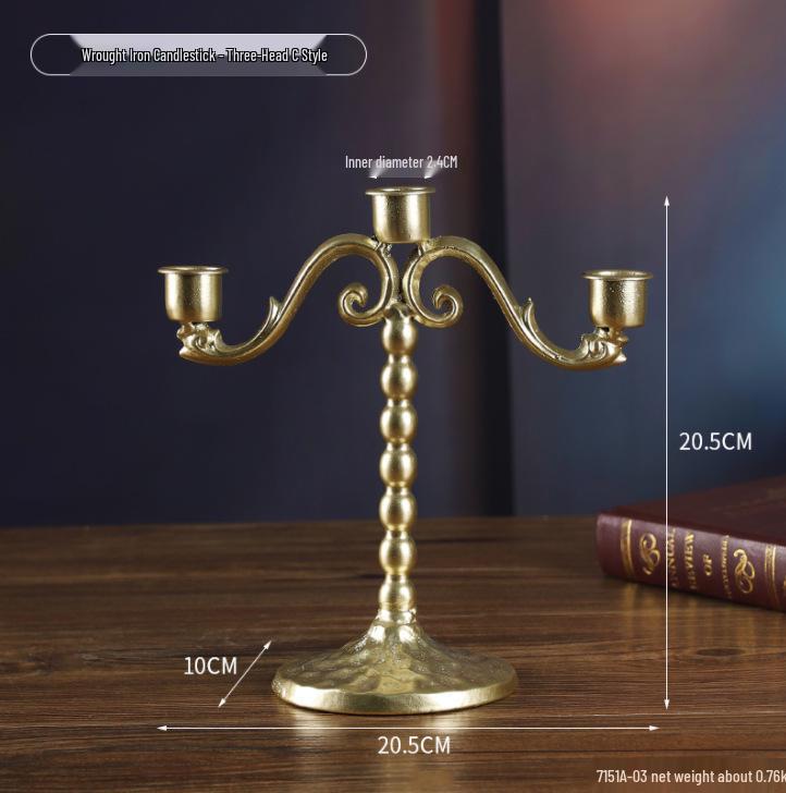 Nordic Romantic Candlelight Dinner Table Decorations: Modern Minimalist Light Luxury Candlestick Ornaments