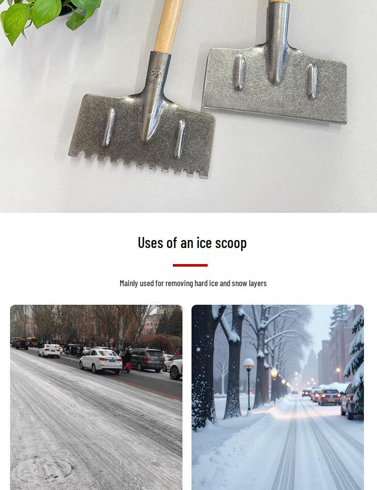 Manganese Steel Winter Ice Scraper & Snow Shovel for Outdoor Snow Removal