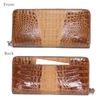 [Berkut] brown crocodile long wallet men's ladies genuine crocodile long wallet genuine leather Genuine leather leather crocodile crocodile leather