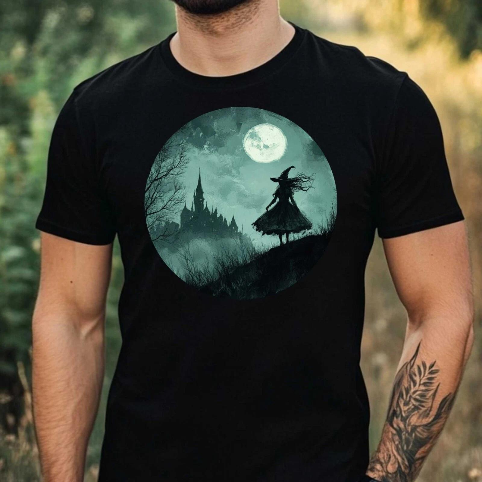 T-Shirt Herren Gruselige Hexe Motiv Baumwolle Größe XS bis 5XL XS