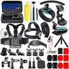 50in1 Action Camera Accessories Kit for GoPro Hero 13 12 11 10 DJI Osmo 6 Insta360 Ace Pro3 Chest Mount Head Strap Carrying Case