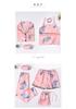 Children's Four Seasons Wearable Silk Striped Pajama Set - Seven Pieces