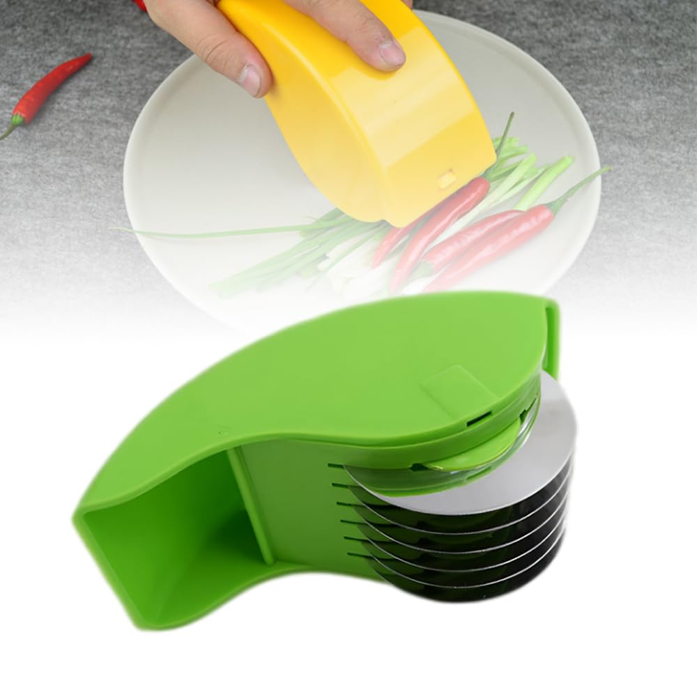 Stainless Steel Rolling Cutter Scallion Ginger Garlic Multifunction Cutting Vegetable Slicer Chopper Knife Kitchen Accessories