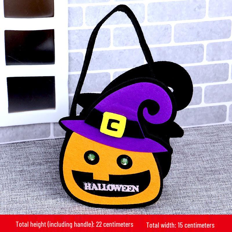 Halloween Pumpkin Trick-or-Treat Children's Handbag - Handmade Small Gift Material Pack