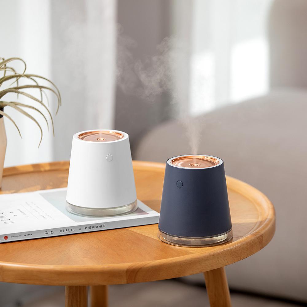 500 ml velkokapacitní přenosný bezdrátový zvlhčovač vzduchu 1500 mAh dobíjecí baterie usb výrobník mlhy Fogger s teplým LED světlem