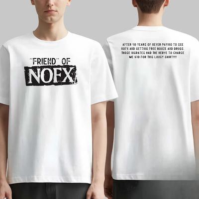 Men Women Fans Essentials Short Sleeve Tops Fashion Brand Summer Casual Daily Tee NOFX Rock Band Graphic Cotton Tshirt Unisex