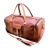 Men's Duffel New Vintage Luggage Brown Bag Leather Goat Gym Travel Genuine