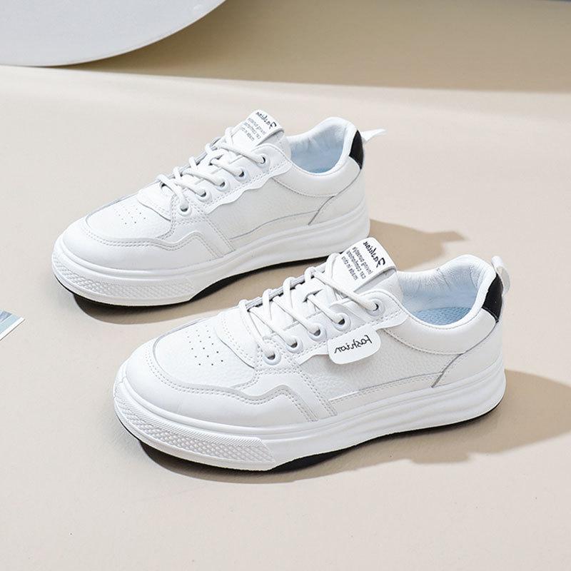 

Versatile ins super fire sports casual shoes student board shoes women s spring 2025 new popular thick-soled white shoes 35 чорний