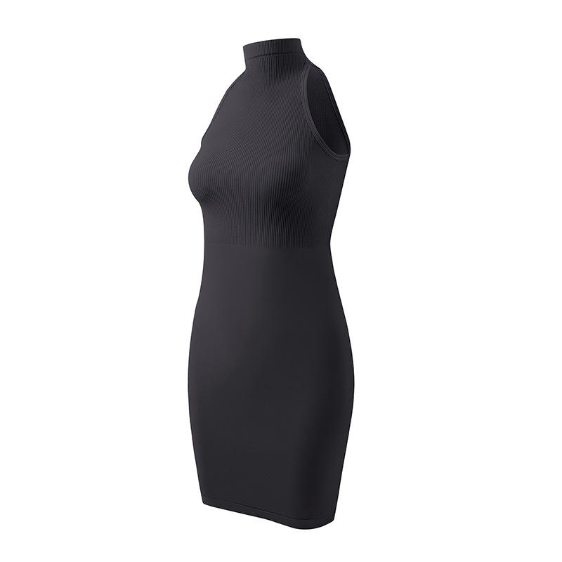 

New Solid Color Sleeveless Maternity Dress 2026 Spring Summer Sexy Slim Fit Bodycon Dress S чёрный
