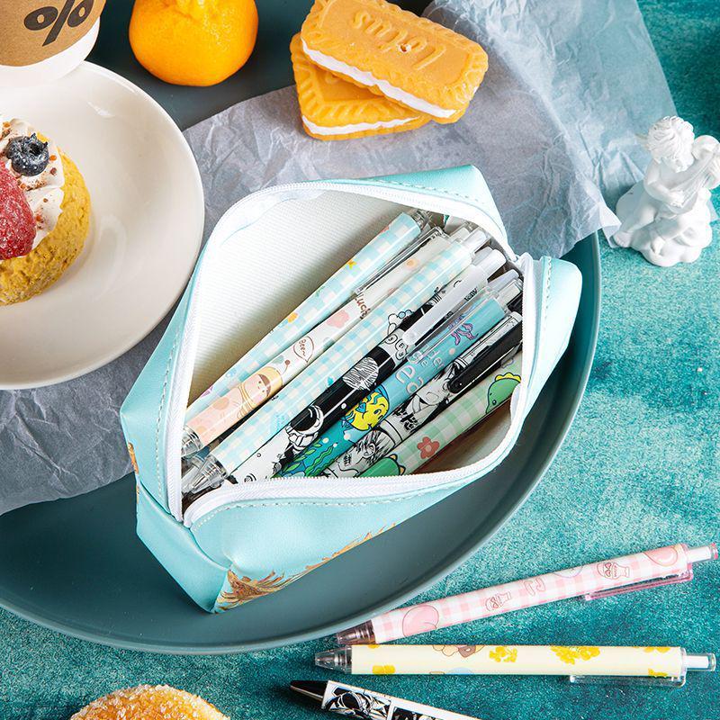 Sunflower Oil Painting Pencil Case - Large Capacity Stationery Box for Students