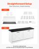 Entryway Shoe Storage Bench 100cm Wide 2-Tier Shoe Bench Black White, with 2 Flip Drawers, 200 kg Load Capacity Storage Rack with Padded Seat Cushion,