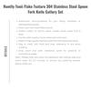 Homlly Tonii Flake Texture 304 Stainless Steel Spoon Fork Knife Cutlery Set (X4PCS)
