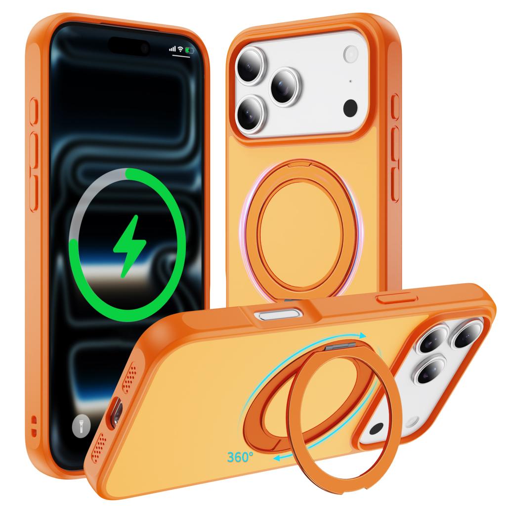 Shockproof PC+TPU Mobile Phone Case Strong Magnetic Stand for 17/16/15/14/13/Pro/Pro Max for