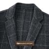 Men's Plaid Wool Blend Double-Sided Overcoat
