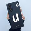 Case For Oppo A18 A38 A58 A78 4G Cover Camera Protection Cute Letter Liquid Silicone Soft Back Covers For Oppo A 38 A 18 Housing