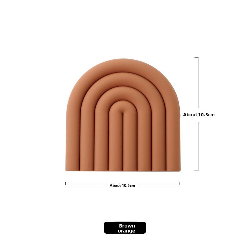 Silicone Pot Mat Insulation Pad Bowl Mat Placemat Plate Mat Silicone Mat Dining Table Home Rainbow Non-slip Mat